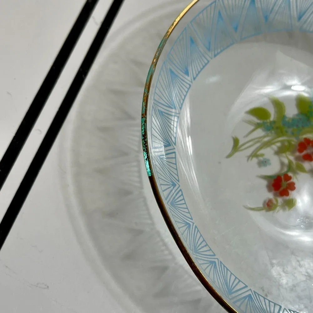 Mid Century Wildflowers Serving Tray, Bowls, & Plates‎ Set of 5